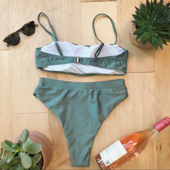 High Waisted Green Bikini - Picture 3 of 3